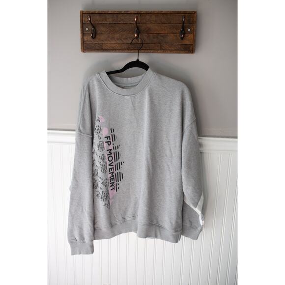 Free People Movement All Star Logo Pullover Sweatshirt Medium - Picture 2 of 4